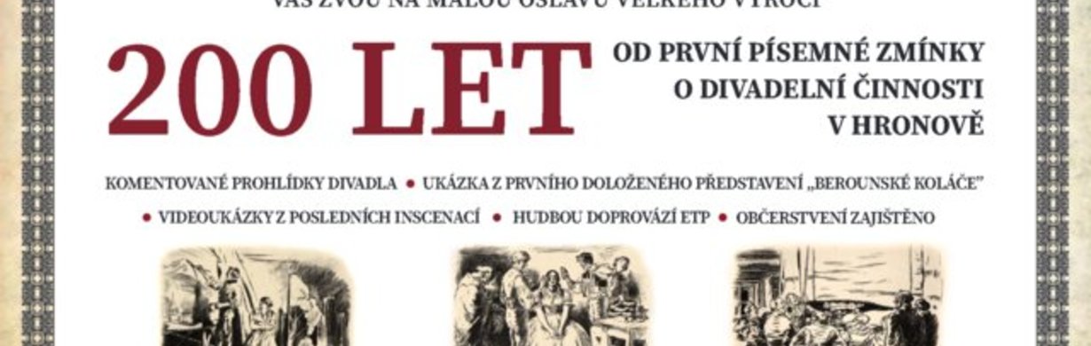 200 let ochotnického divadelnictví v Hronově