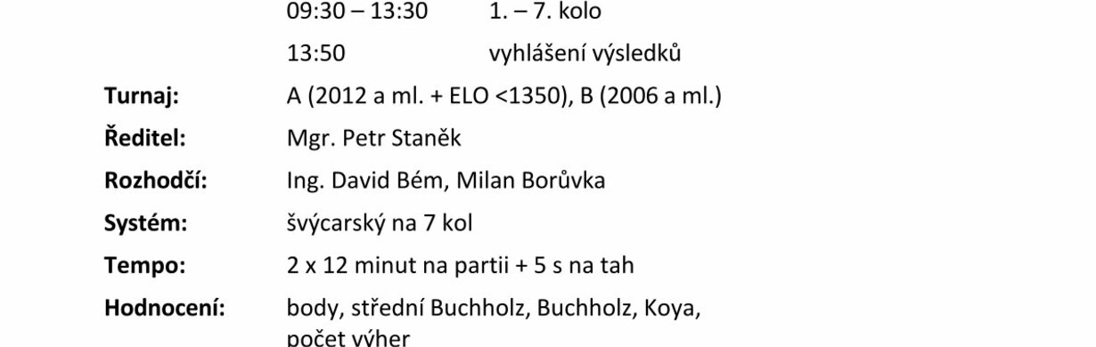 Memoriál Ing. Václava Vomáčky Memoriál Ing. Václava Vomáčky