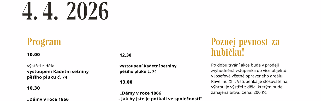 Otevírání pevnosti Josefov