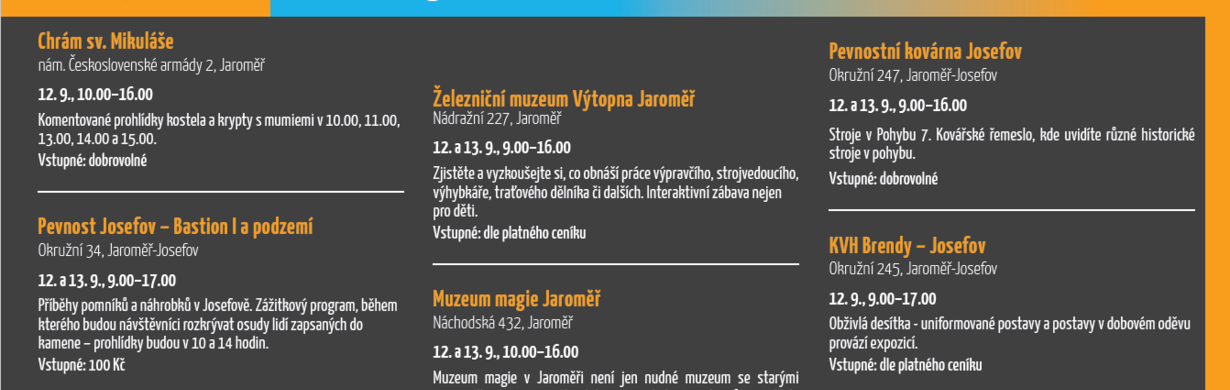 DNY EVROPSKÉHO DĚDICTVÍ V JAROMĚŘI 2026