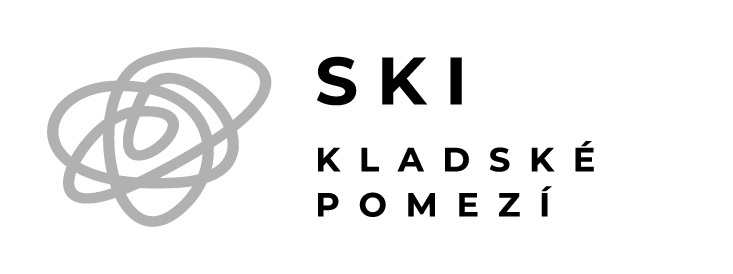 Kladské pomezí ski: logo pozitiv greyscale