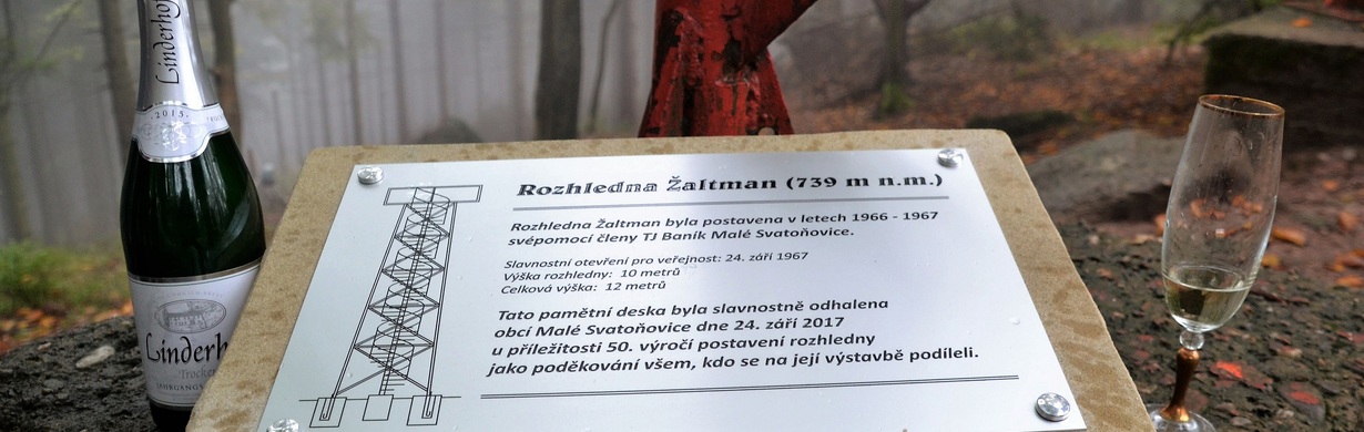 Odhalení pamětní desky u příležitosti 50. výročí otevření rozhledny Žaltman