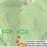 Obtíže na žluté turistické značce vedoucí od Medvědí jeskyně do Sněžnického průsmyku.