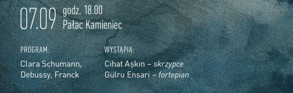 13. ročník Dolnoslezského hudebního festivalu 7. září v paláci Kamieniec