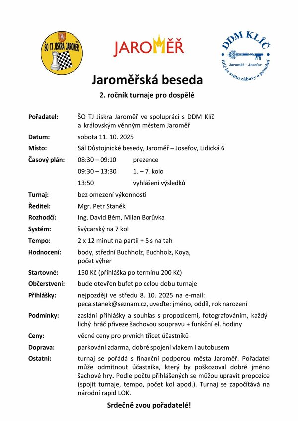 Turnaj pro dospělé v šachu