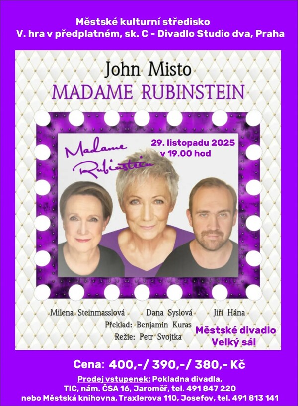 MADAME RUBINSTEIN – V. hra v předpaltném
