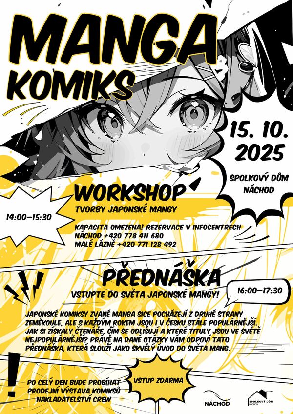 Workshop tvorby japonské mangy v Náchodě