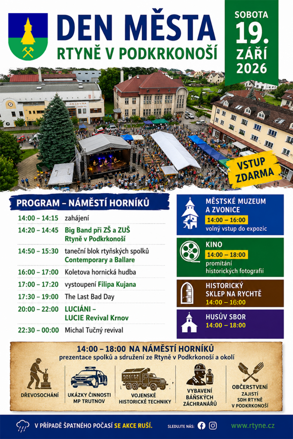 Den města Rtyně v Podkrkonoší 2026