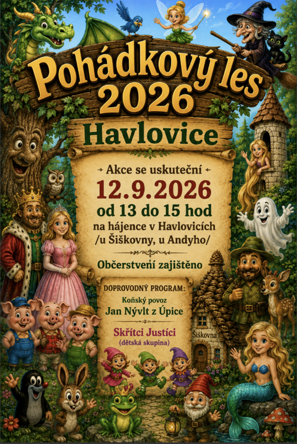 Pohádkový les v Havlovicích 2026